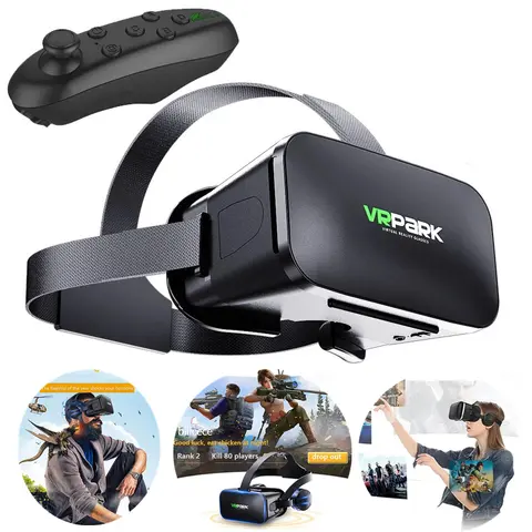 3D Virtual Reality VR Headset Glasses Helmet Goggles for Cell Phone Mobile Smartphone Game Video Viewing Devices