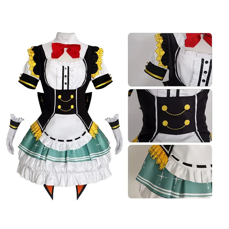 

2025 Candy Project Sekai Colorful Stage Аниме Momoi Airi Cos Hanasato Minori Косплей Костюм Женский комплект Наряд Маскировка Одежда 5ftu