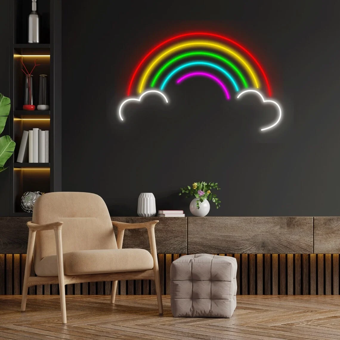 Rainbow Led Neon Sign Beautiful Rainbow LED Lights Wall Art  Decor Custom Business Shop Coffee Bar Beer Man Cave Sign Game Room