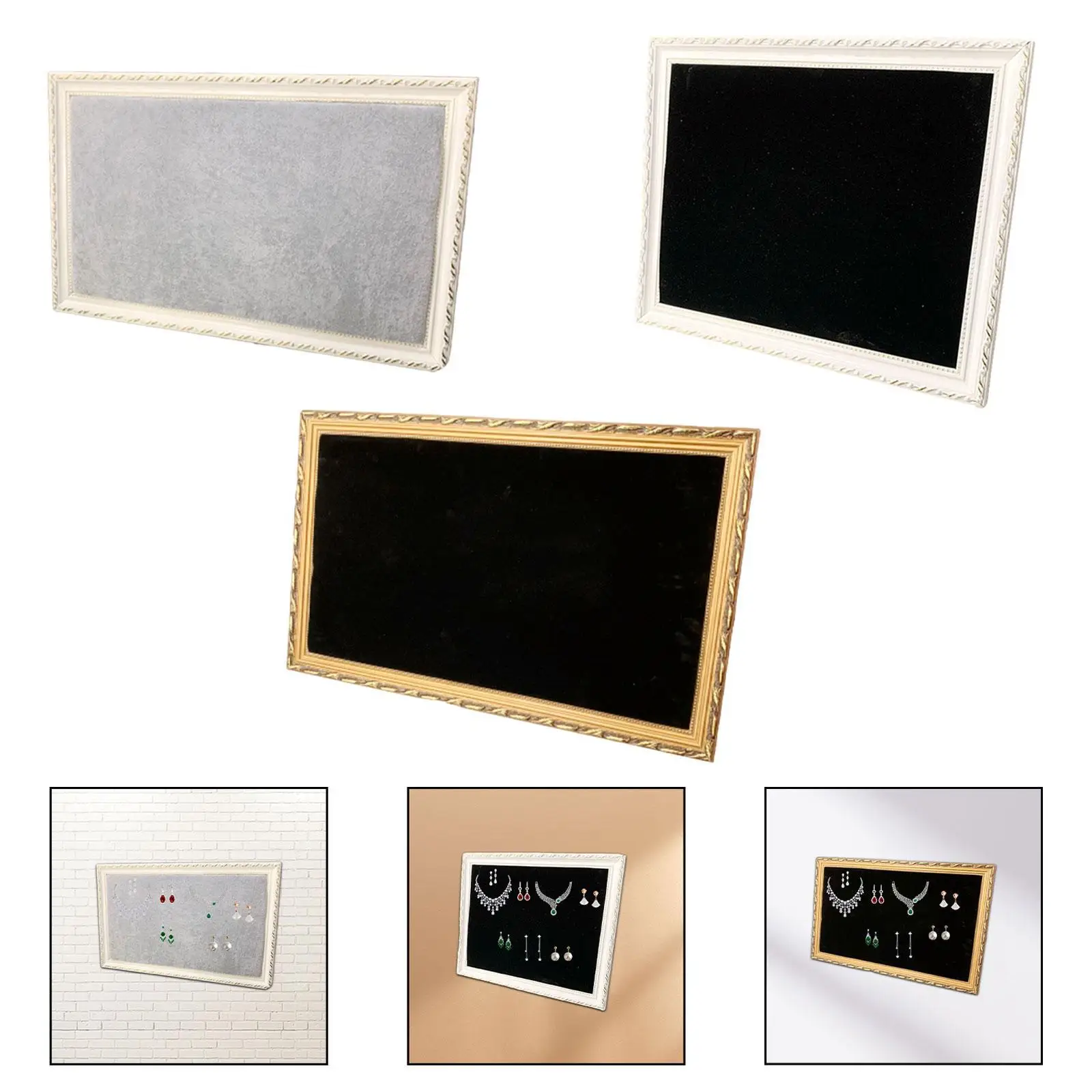 Wall Mounted Jewelry Frame Earring Organizer Stand Wall Hanging Picture Frame