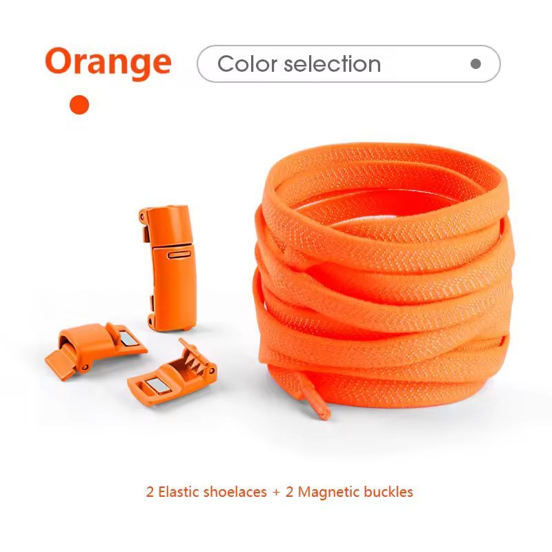 Magnetic Lock Shoelaces without ties Colorful Elastic Laces Sneakers No Tie Shoe laces Kids Adult Flat Shoelace Rubber Bands - Image 9
