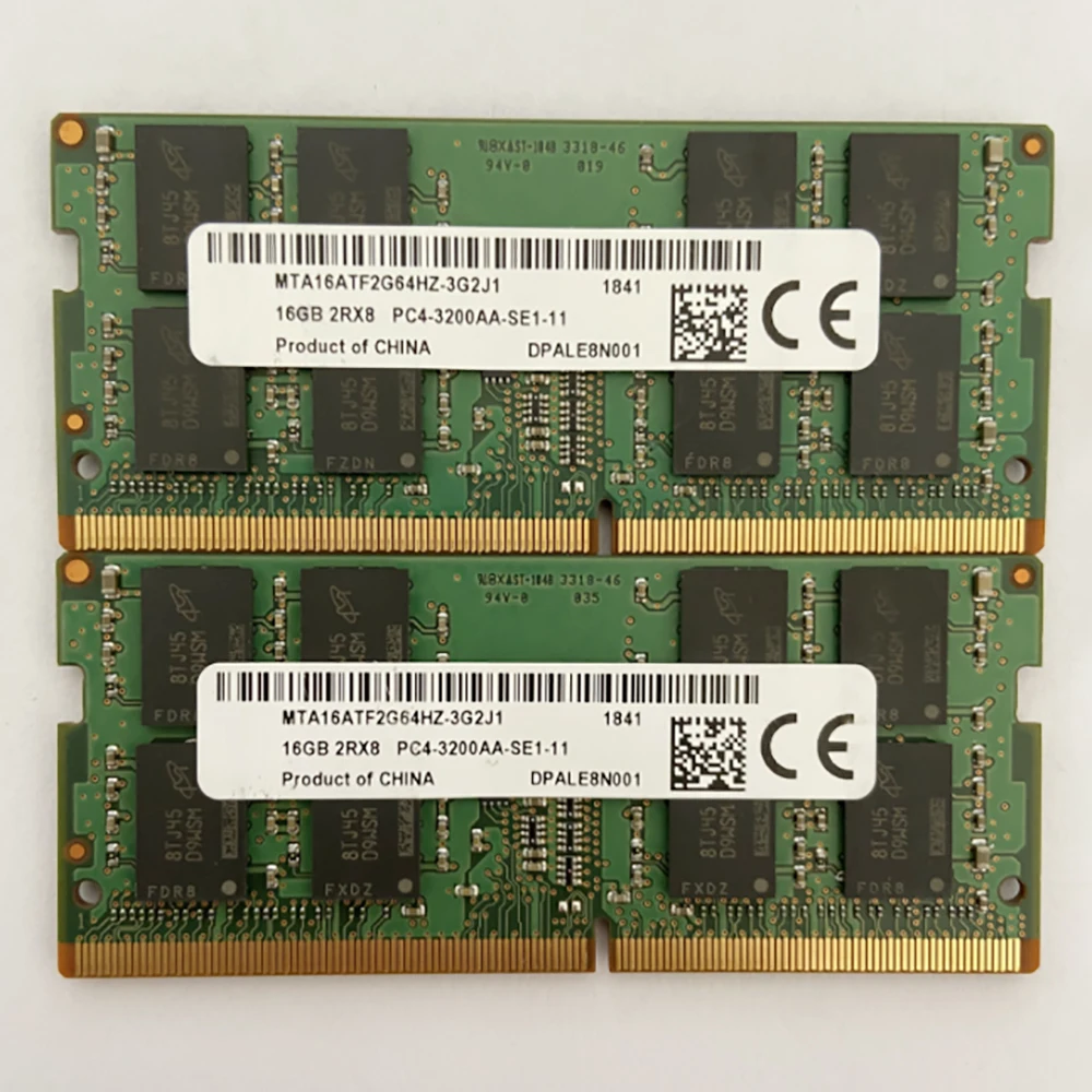 

1 pcs For MT RAM MTA16ATF2G64HZ-3G2J1 16G 16GB 2RX8 DDR4 3200 Notebook Memory