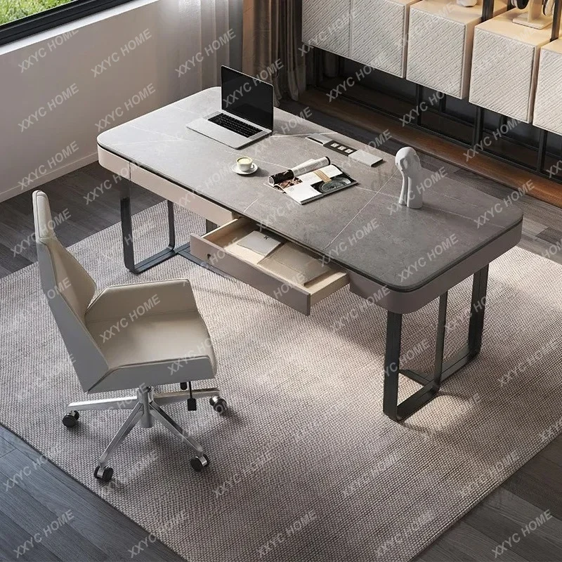 XXBedroom Desk Office Desks Reception Modern Study Table Multifunctional Office Desks  Metal Furniture