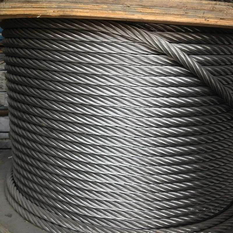 

Cheap 6x19+fc 7x19 IWRC 10mm 12mm galvanized steel wire rope cable ungalvanised steel wire rope