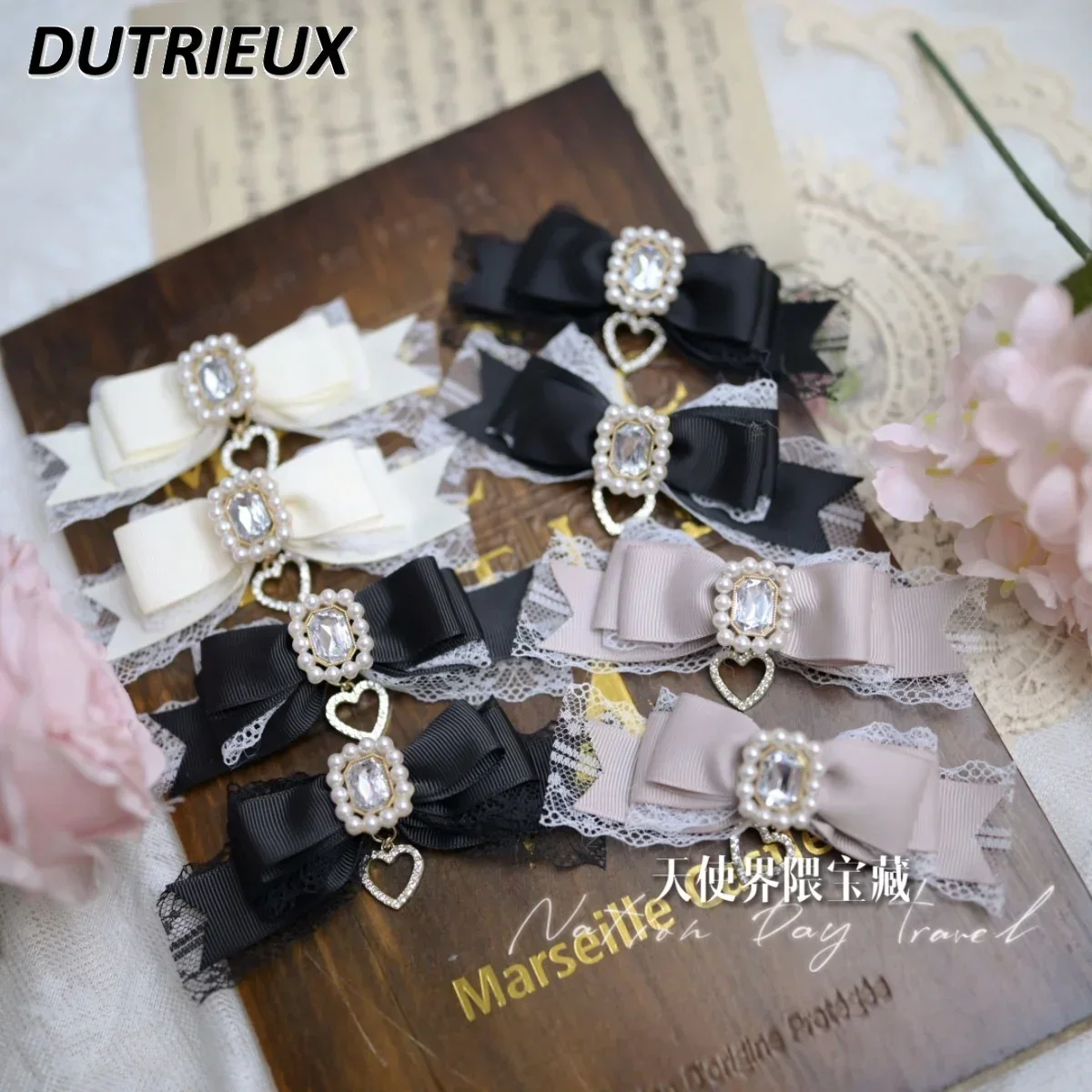 Hair Accessories for Women Mine Mass-Produced Lace Square Diamond Barrettes Sweet Cute New Headwear Fashion Elegant Hairpin