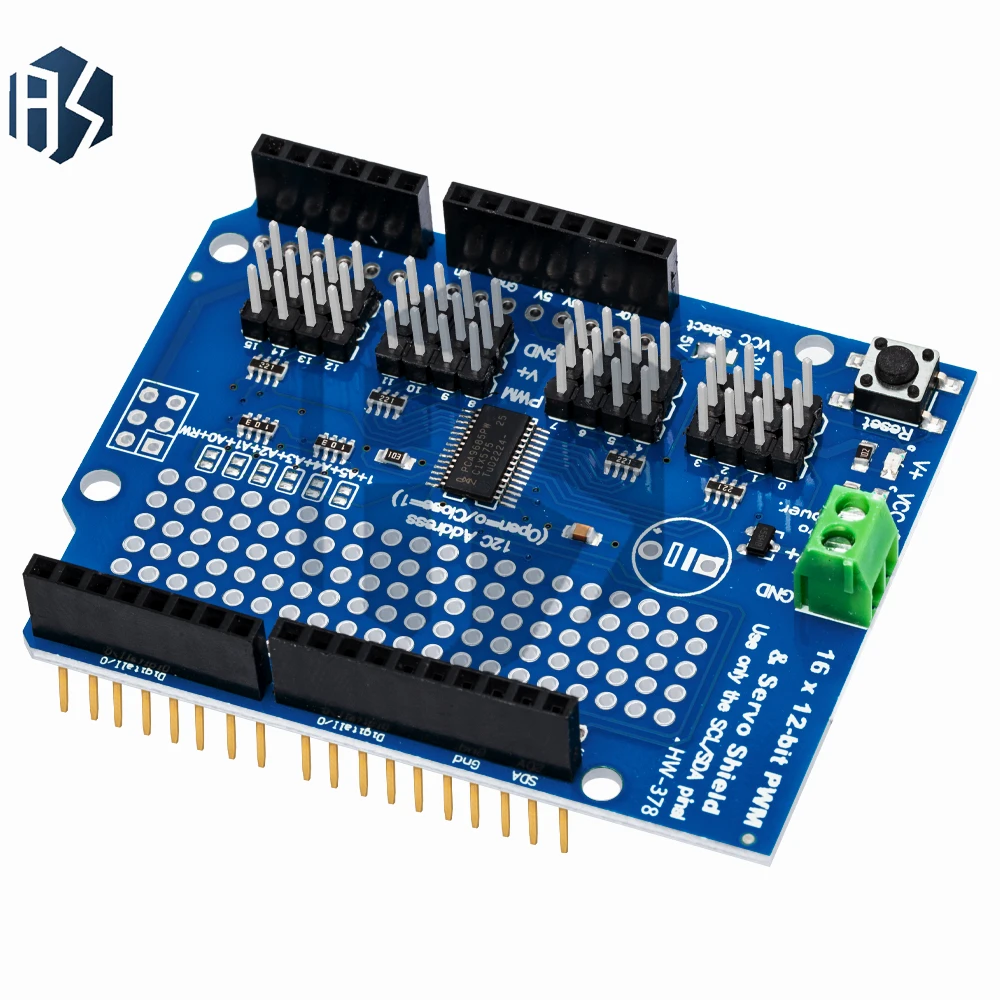 Picture 7: GREAT IT v2 I2C Motor Driver Shield for Arduino: Stepper & Servo Control with PWM – Robot Control Kit Compatible