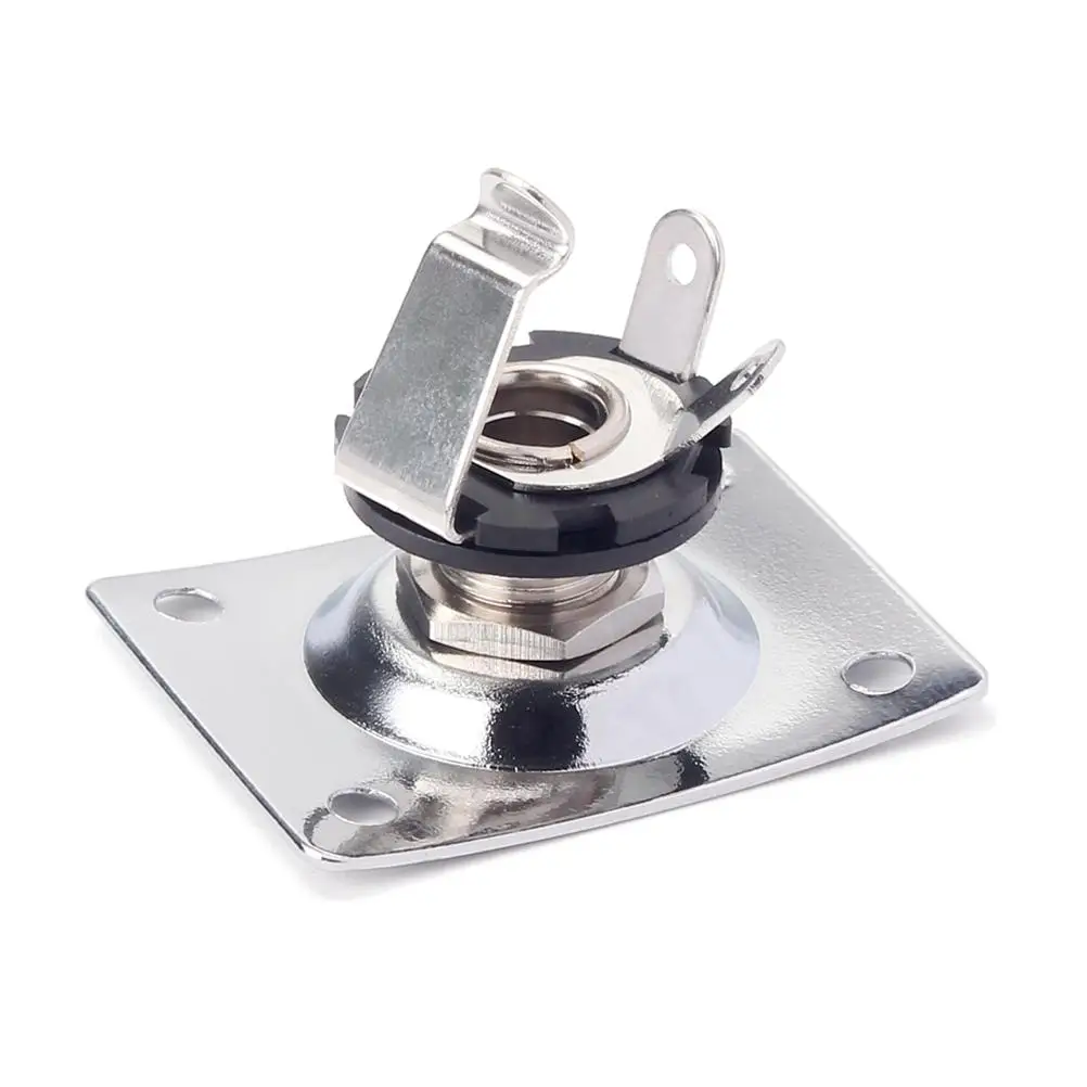 

Electric Acoustic Guitar Socket Television Output Endpin Plug Silver Input
