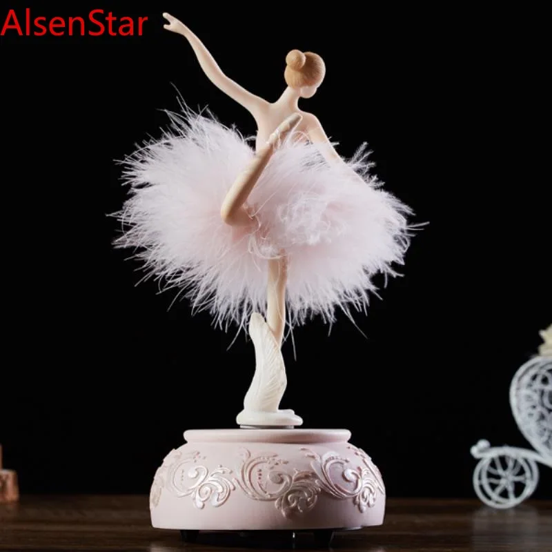 Creative Ballet Rotating Music Box Valentine's Day Birthday Christmas Gift Dancing Girl Music Boxes Ornament Home Decoration