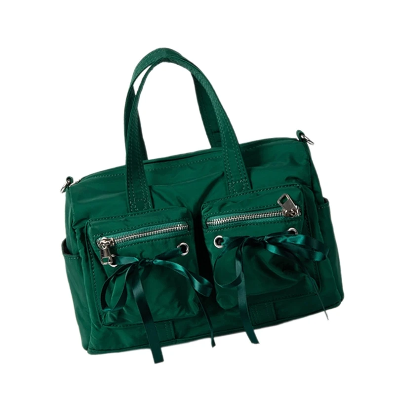 Multi Pocket Bowknot Shopper Shoulder Bag Stylish Handbag for Women Work Travel