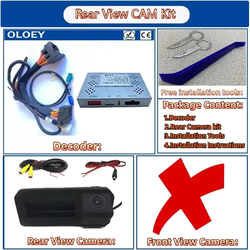 Voor Audi A4 RS4 S4 8W B9 A5 Q5 RS5 S5 2020 ~ 2024 OEM Scherm Plug en Play Installeren HD Nachtzicht Voor Achteruitrijcamera Reverse Camera