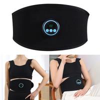 Waist Massage Electric Belt Abdominal Trainer Slimming Fitness Belly Massager Waist Fitness Belt Workout Black Vibration B1U6