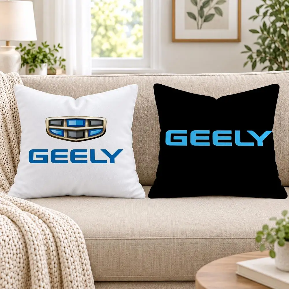 Luxury G-Geely Cushion Cover Short Plush Double-Sided Printing Sofa Bedroom Living Room Throw Pillow Cover Home Decor