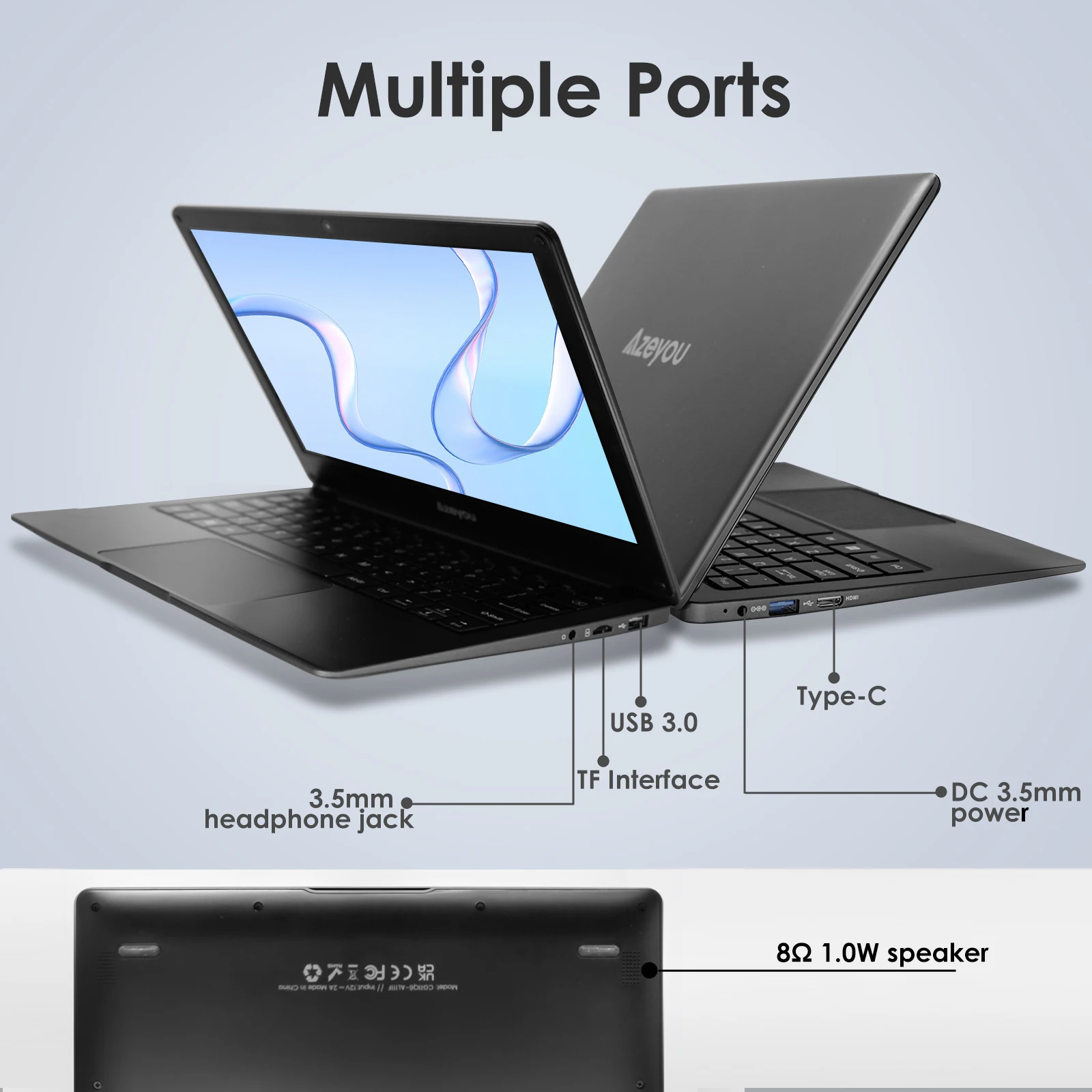 Azeyou 11.6” Laptop HD Display, Student Laptop Computer 4GB DDR4 RAM, 128GB SSD, Windows 11 Pro Laptops,Windows 11 Pro Laptops