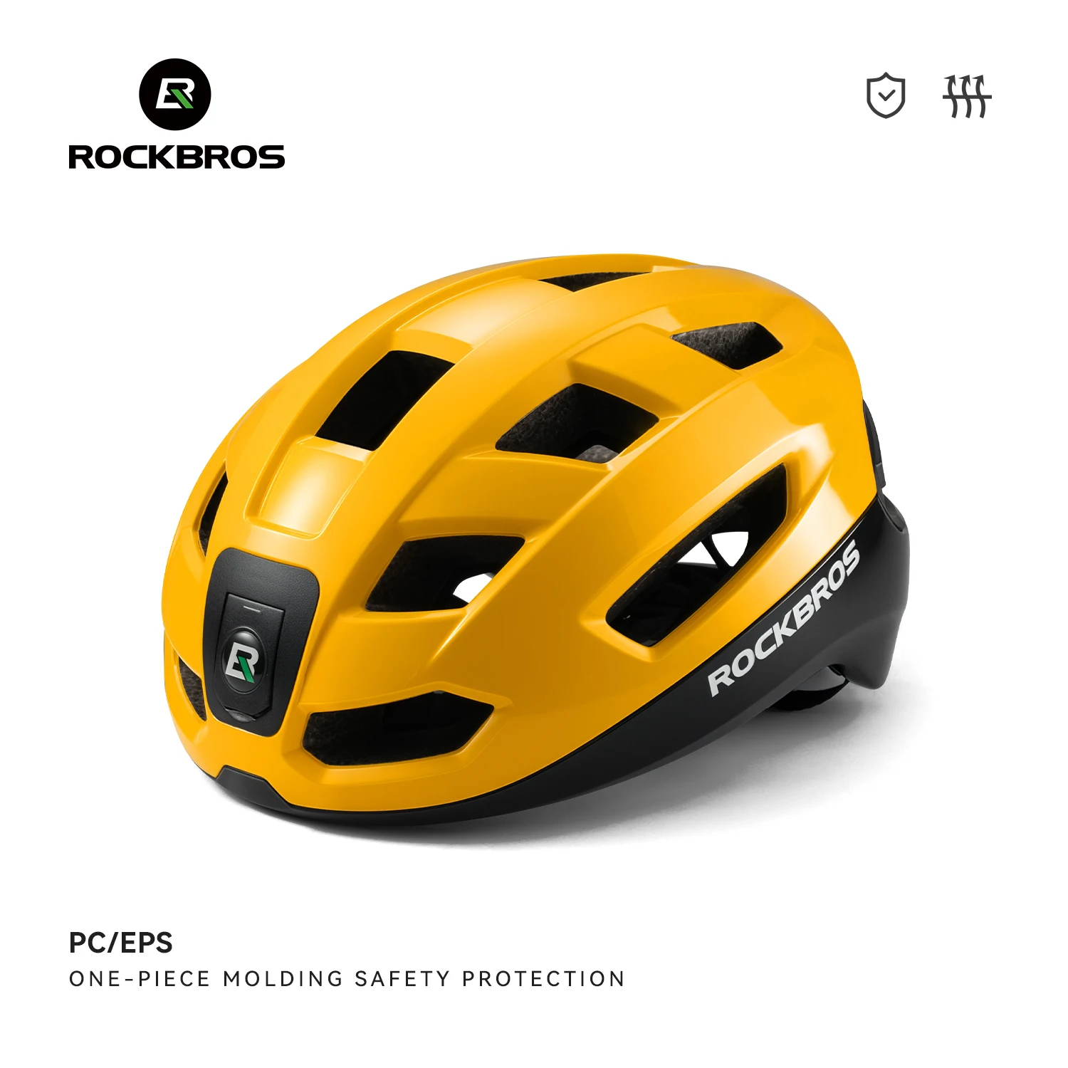 ROCKBROS Cycling Light Helmet Lightweight Type-C Charging Smart Remote Control Helmet Night Ilumination Cycling Safety Helmet