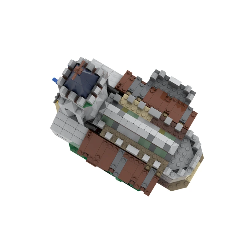 Novo castelo medieval militar modelo moc tijolos de construção capela tecnologia modular presentes feriado montar crianças brinquedos terno