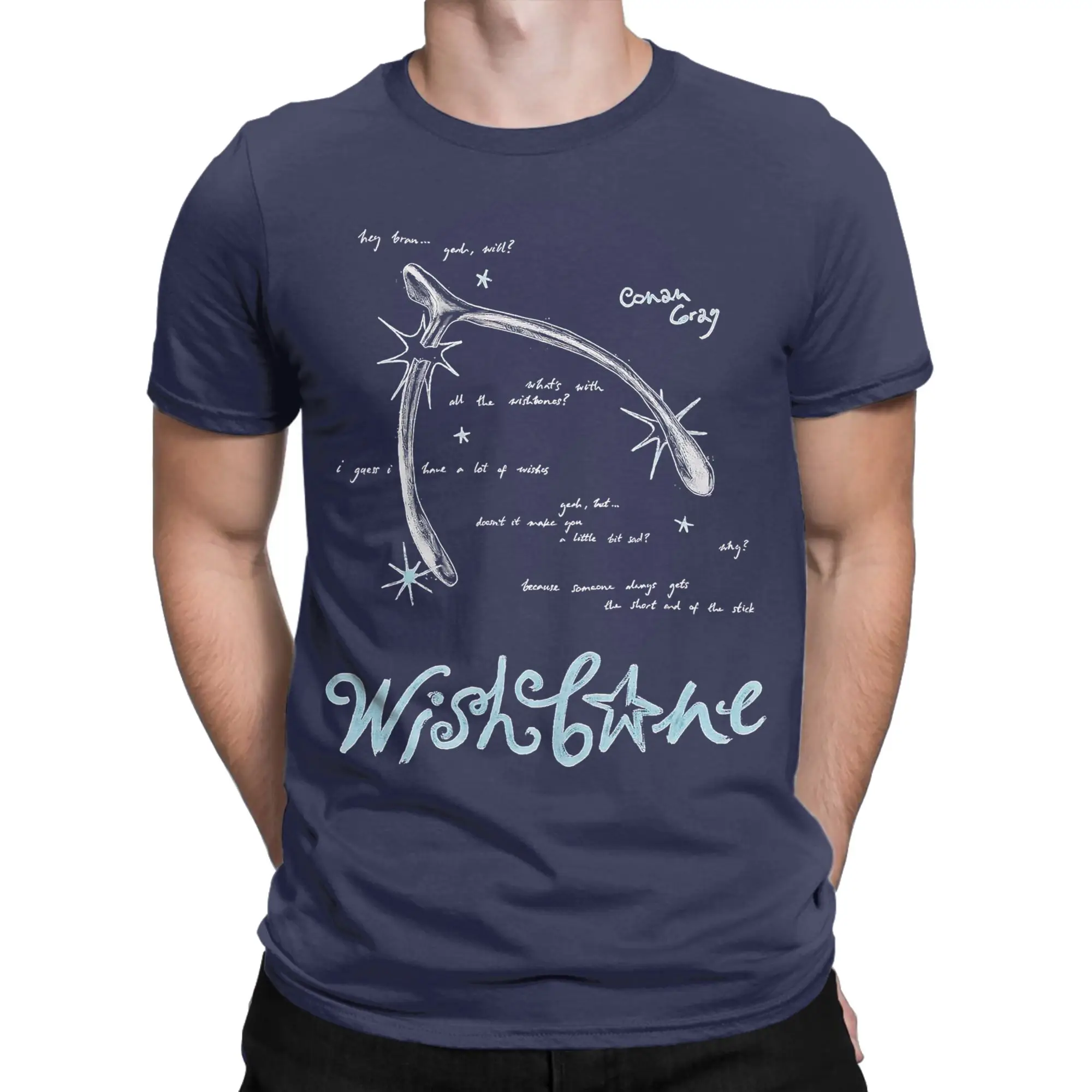 Conan Gray Wishbone T-Shirt for Men  Vintage 100% Cotton Tee Shirt Crewneck Short Sleeve T Shirts Classic Tops