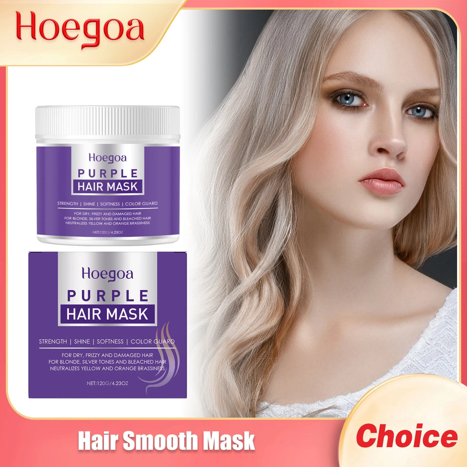 HOEGOA Hair Care Mask Relieve Dryness Repair Damage Eliminate Frizz Nourish Scalp Enhance Resilience Reduce Loss Hair Sooth Mask