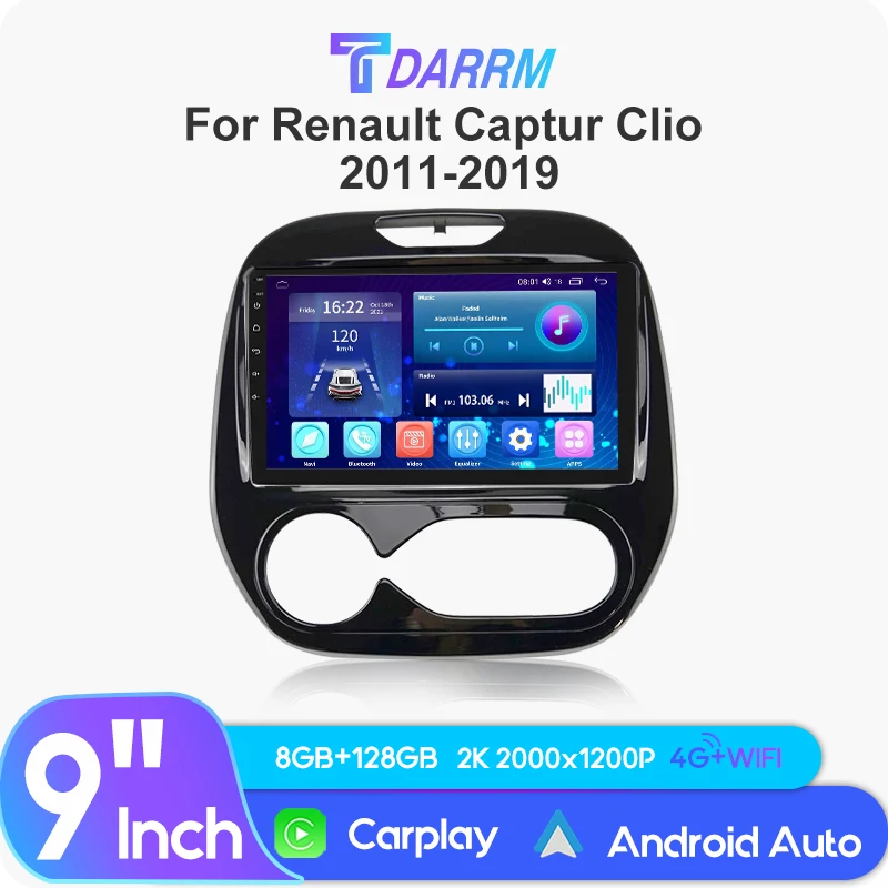 

Android13 Car Autoradio For Renault Captur Clio 2011-2019 Navigation GPS Carplay Wireless Car Multimedia Video Player Stereo