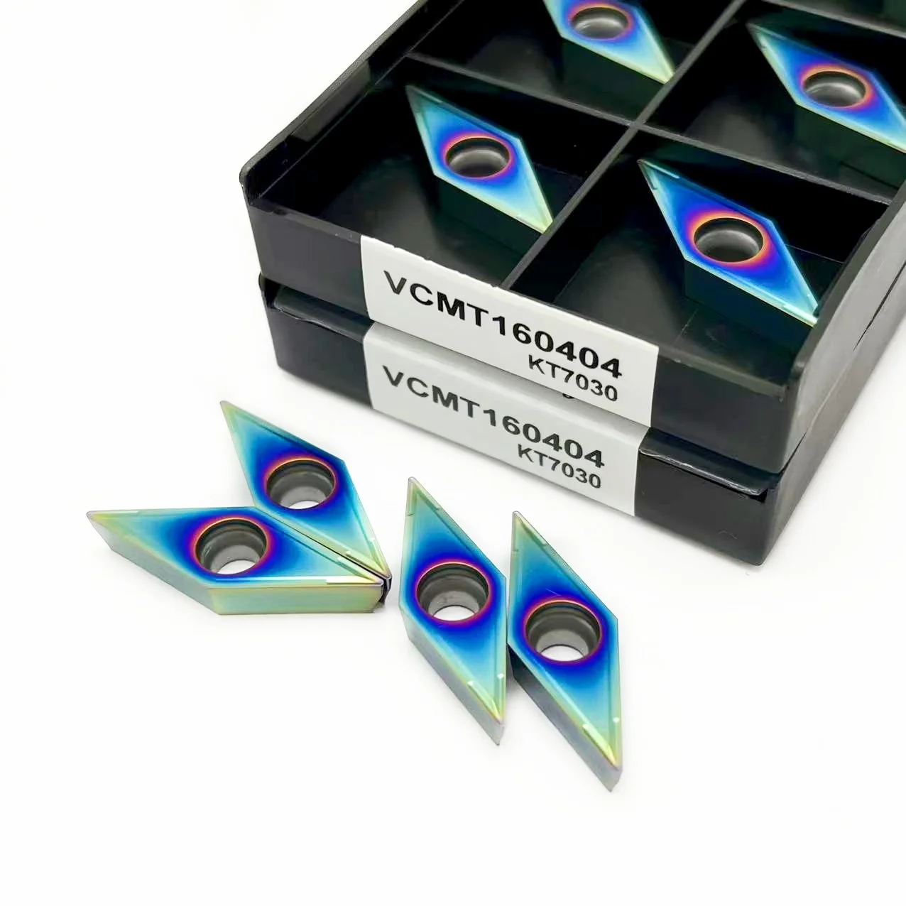 Herramienta de torneado interno VCMT160404 KT7030, insertos de carburo, herramientas de torno, inserto CNC VCMT 160408 KT7030, herramienta de corte de alta calidad