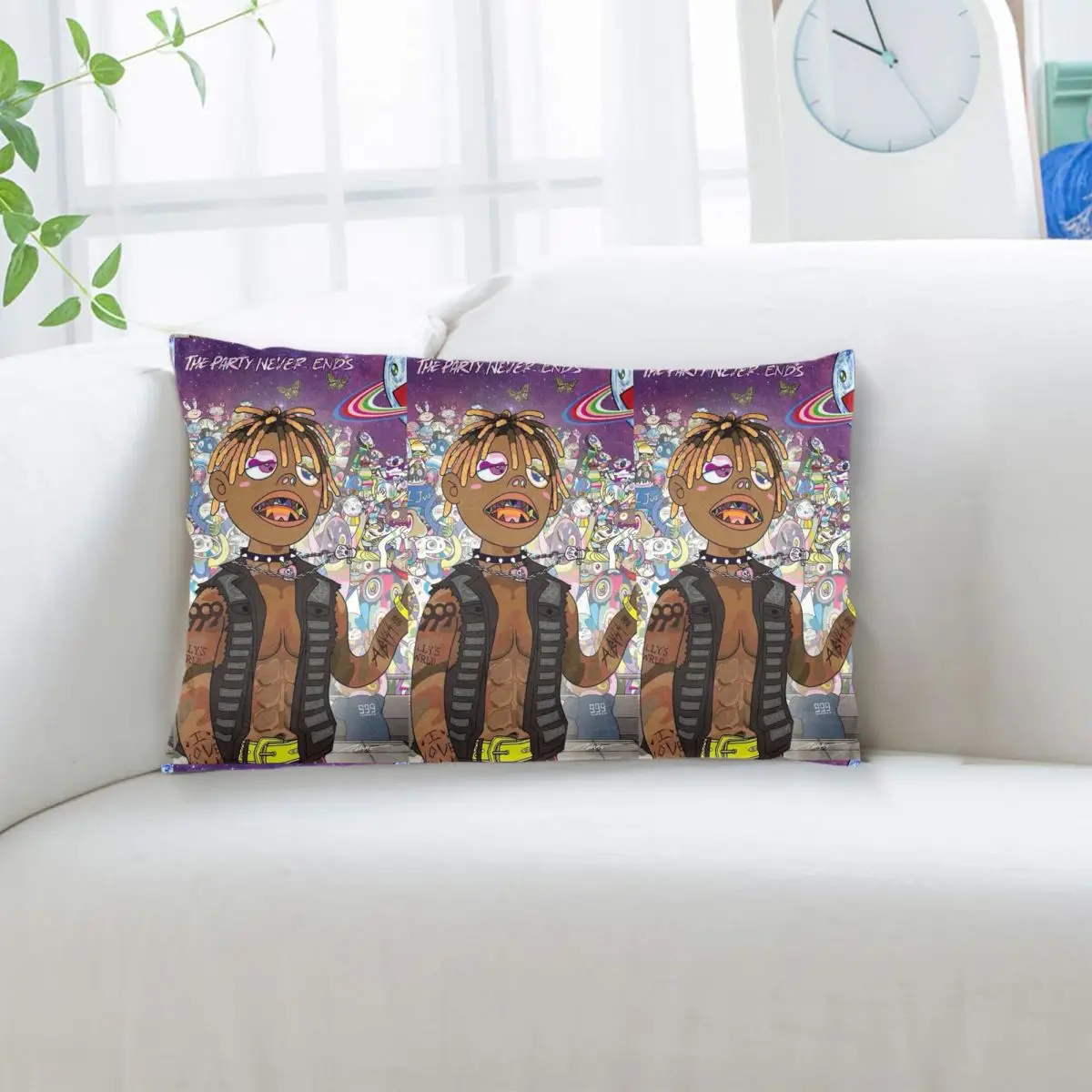 Juice Wrld The Party Never Ends Rectangle Pillowcase Cushion Cover Decorative Bedroom Bed Home Comfort Throw Pillow