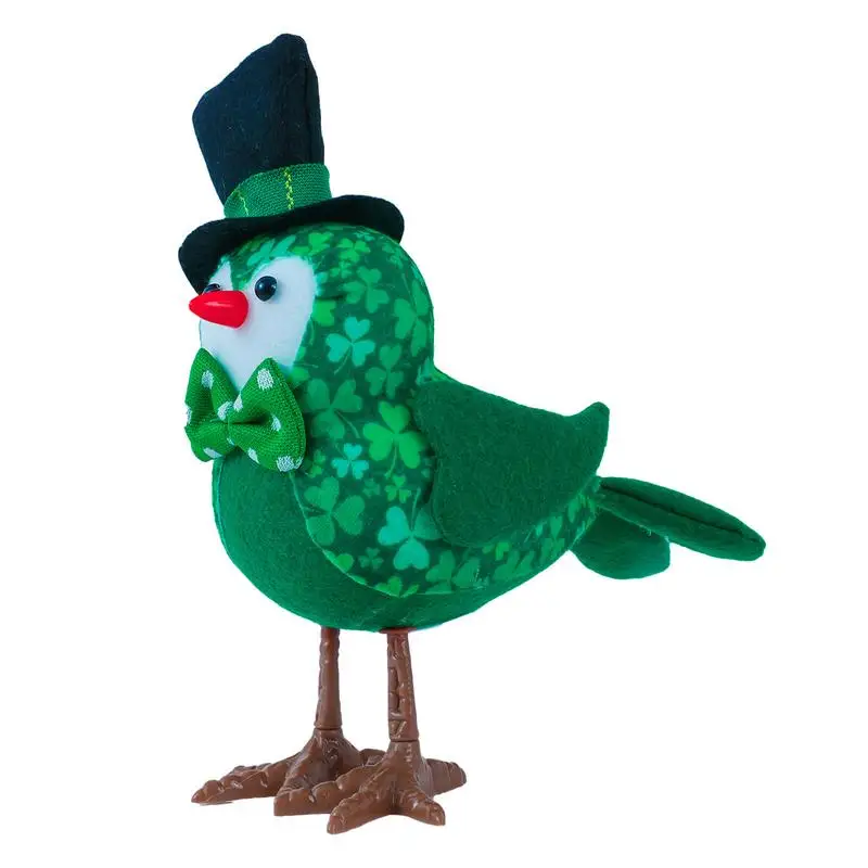 St. Patrick's Day Plush Toy Glowing Green Bird Doll St. Patrick's Day Party Decor For Kid's Room Bedroom Game Room Living Room