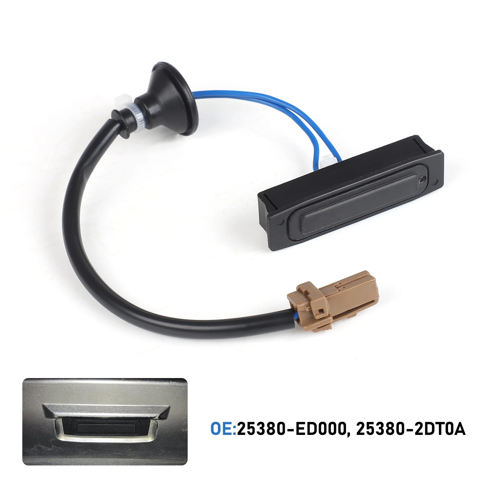 Black ABS 25380-2DT0A 25380-ED000 Tailgate Switch Opening Button High Quality Car Accessories For Nissan Maxima 09-14