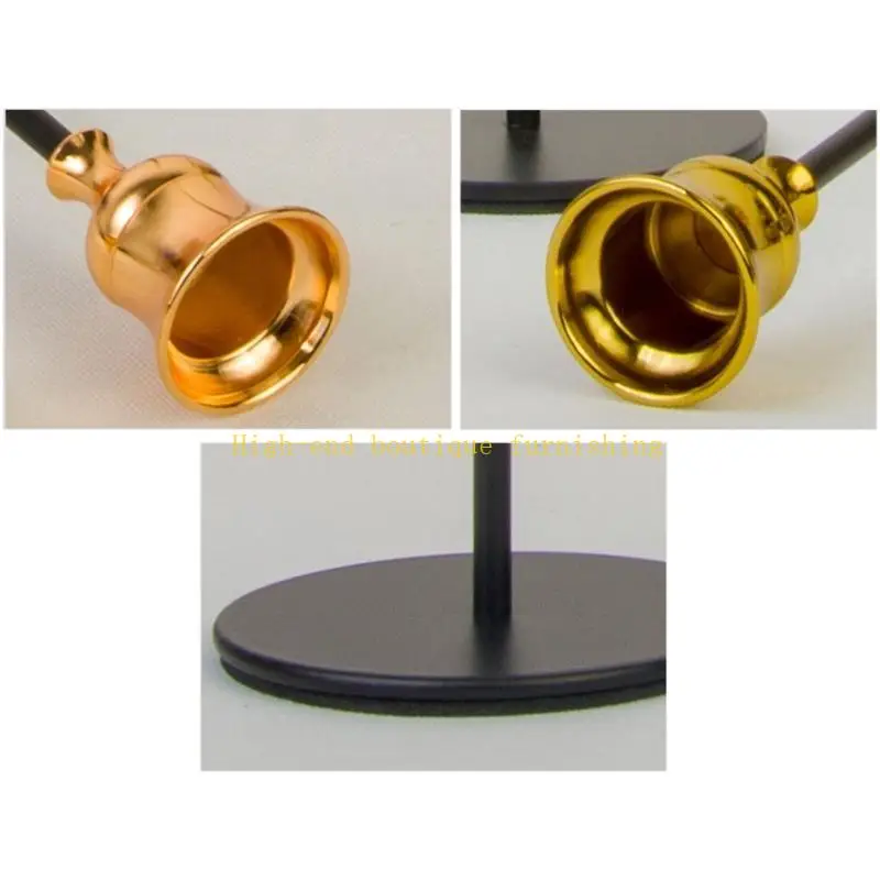 L9NB 3Pcs/Set Metal Holders Decorative Candlesticks Simple Wedding Decoration