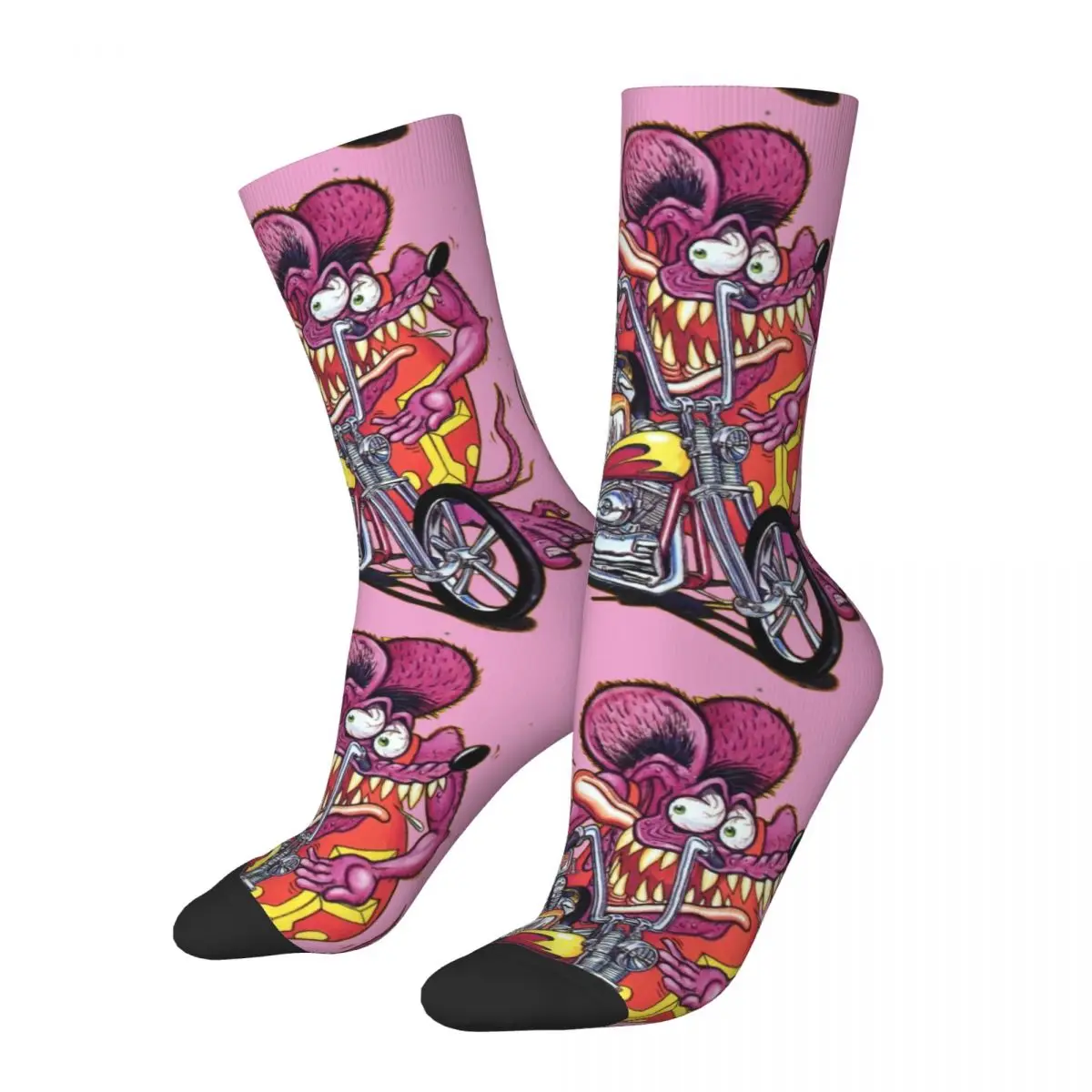 Funny Crazy Sock for Men Bob Hip Hop Harajuku Tales of the Rat Fink John Goodman Happy Quality Pattern Printed Boys Crew Sock