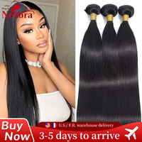 100% Human Hair Straight Bundles Weave Natural Color 1/2/3 Bundles 30Inch Brazilian Human Hair Bundles Hair Extensions For Women