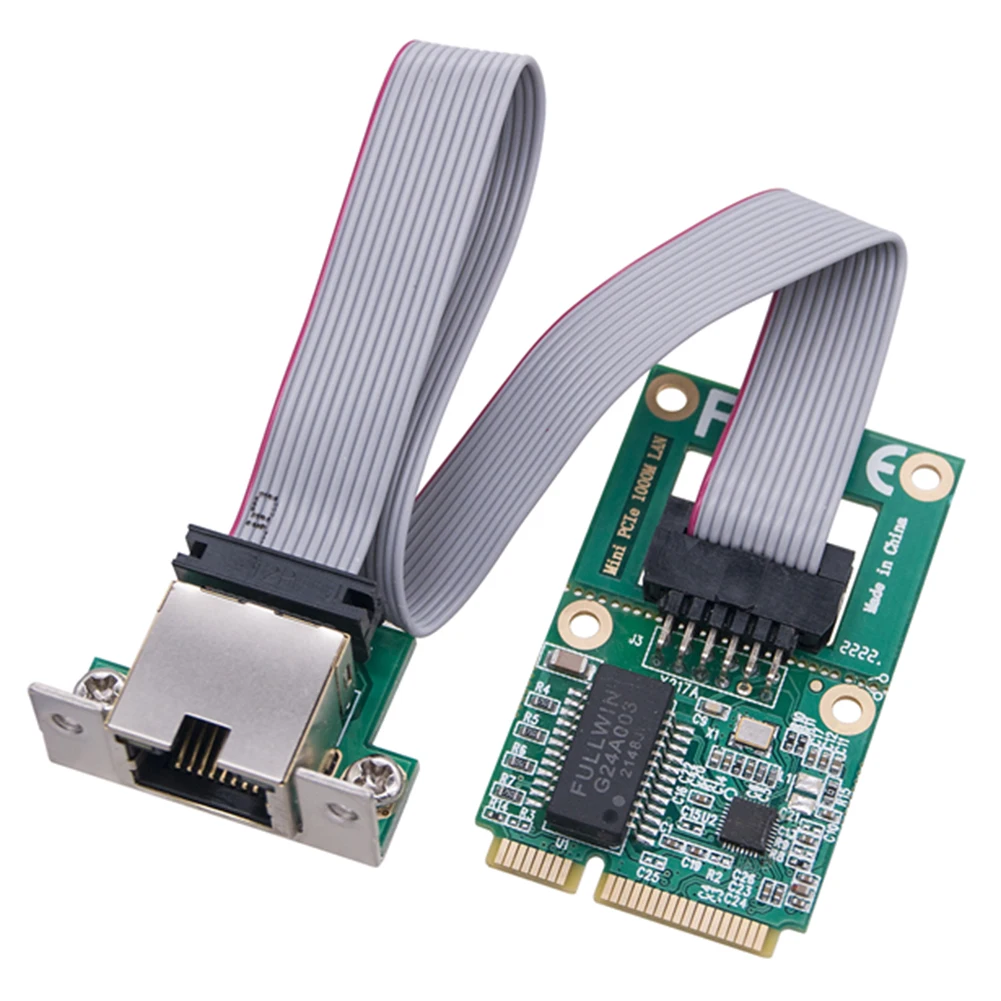 

Mini PCI-E Network Card RTL8111H Mini PCIe Network Adapter 10/100/1000M Mini PCI Express Gigabit Ethernet Card for Desktop PC