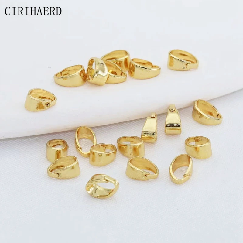 30pcs/lot Melon Seed Buckle 14K Gold/Rhodium Plated Metal Necklace Earrings Pendant Connector For Jewelry Clasps DIY Accessories