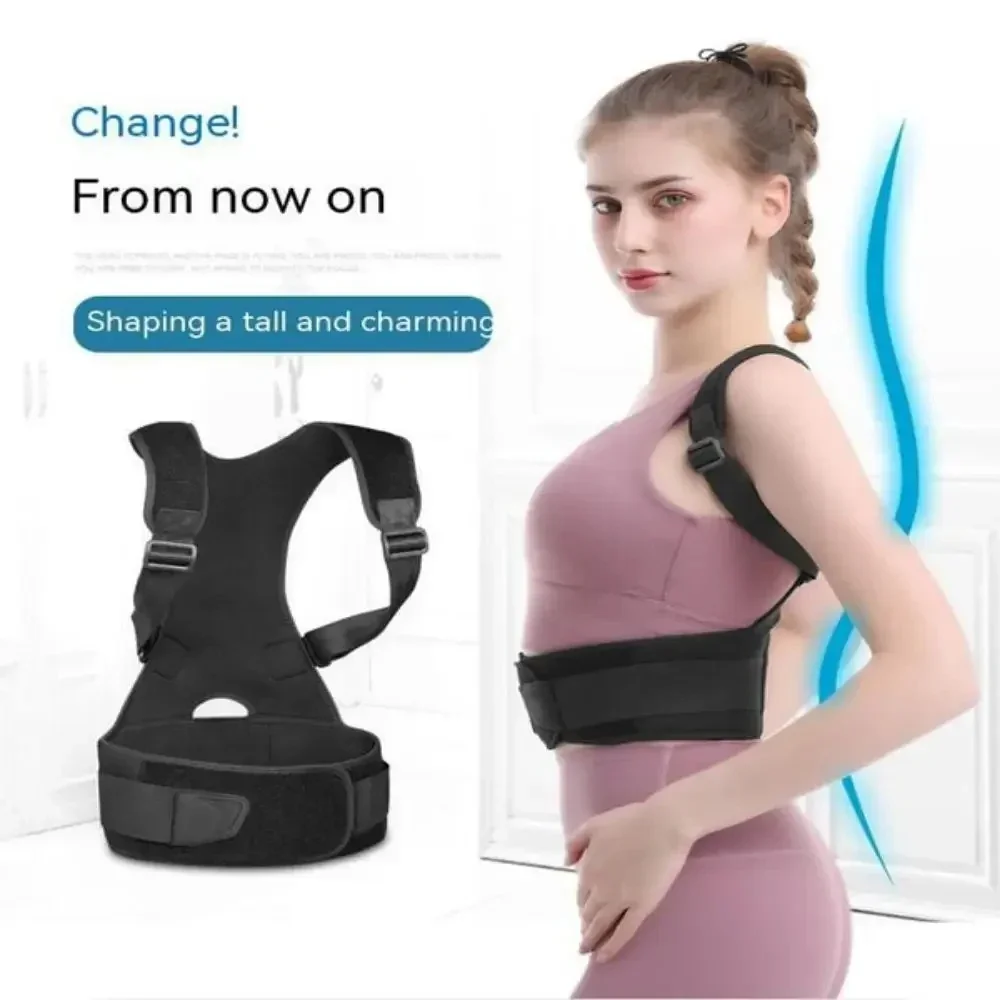 Adjustable Back Posture Belt Office Home Gym Unisex Improve Spine Clavicle Brace Posture Vest Back Posture Corrector Belt