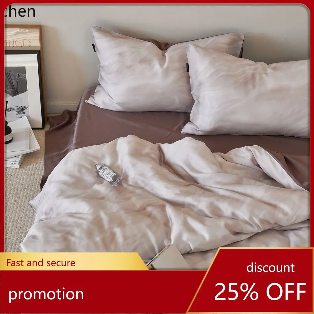 

HXL Simple Style Fiber Tencel Printed Silky Home Bedroom Bedding