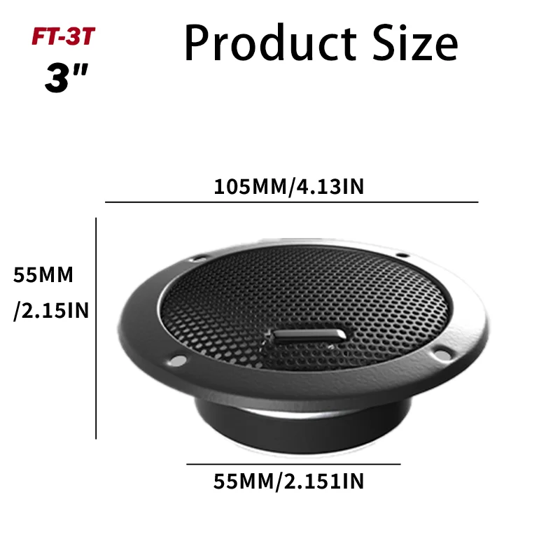 1 قطعة 3 بوصة مكبرات صوت للسيارة 8 أوم مكبرات صوت للسيارة Max.100 واط باب السيارة المسرح المنزلي مكبر الصوت كامل المدى تردد مكبر الصوت