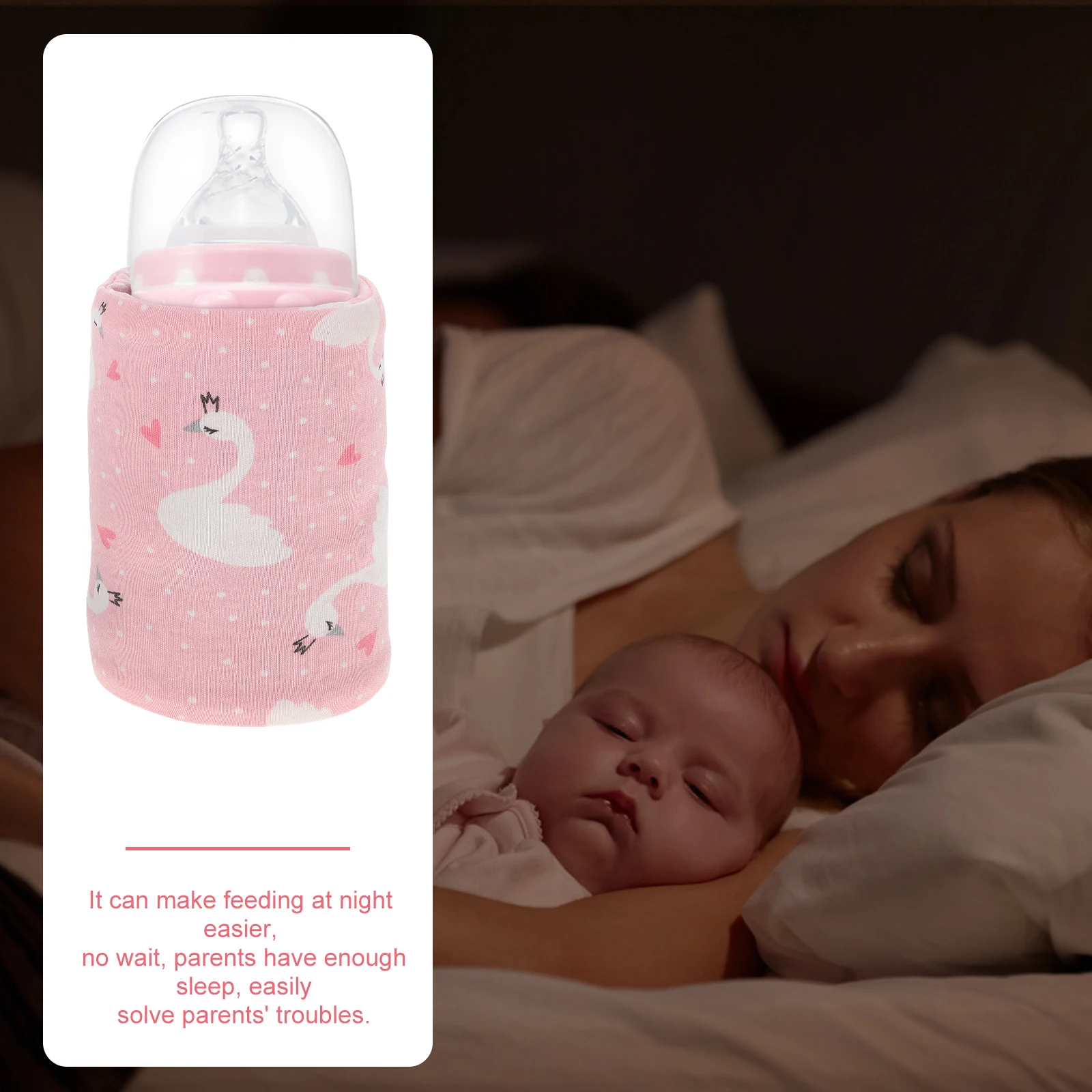 Insulation Bag Bottle Cover Portable USB Bottle Warmer for Baby Breastmilk Travel Car Portable Milk Food Warmer Safe Heat