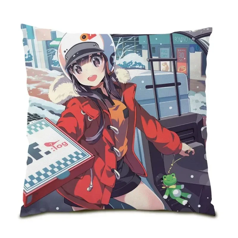 Kawaii Kissen bezug 45x45 Anime Poster Home Wohnzimmer Dekoration japanischen Kissen bezug