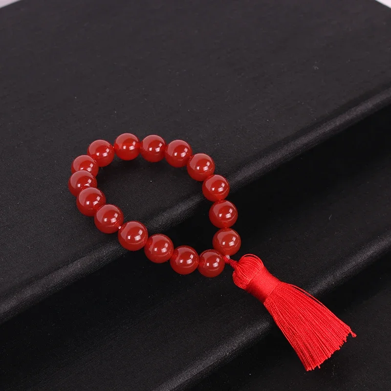 

Japan Anime Genshin Impact Hu Tao Bracelet red Agate Beads Cosplay Prop Jewelry Decor Jewellery for Girl Hot Gifts