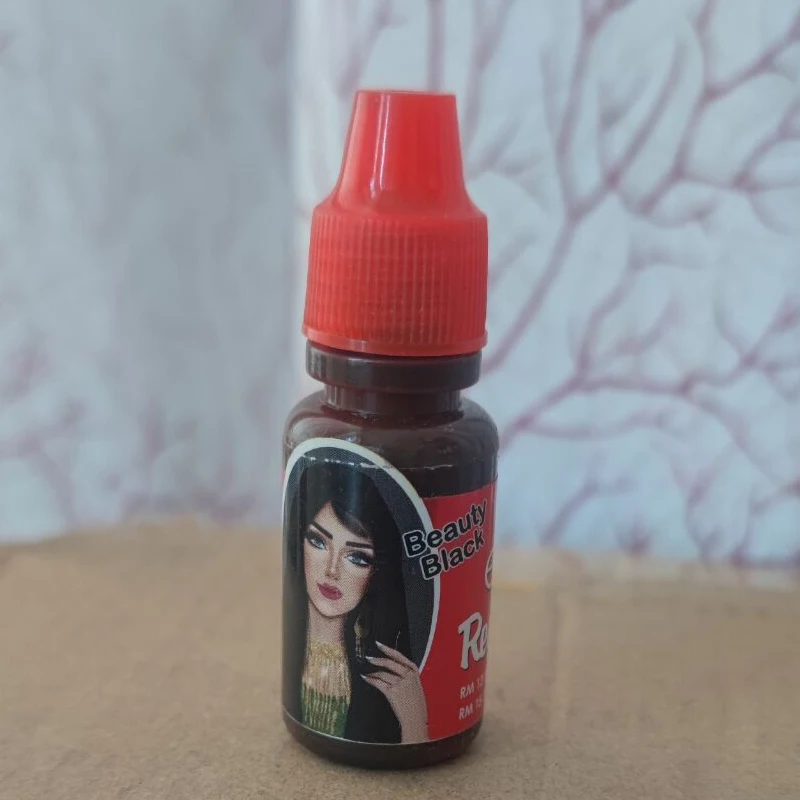 

10ml bottle Malaysia Natural Henna DIY Nail Dyeing Black Wine Red Lasting Colors luster For Men And Women