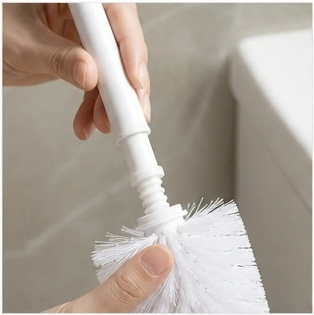 20Pcs Plastic Toilet Brush Handle Joint Spiral Lock Adapter for Brush Head Replacement Secure Fit Ergonomic Cleaning Tool