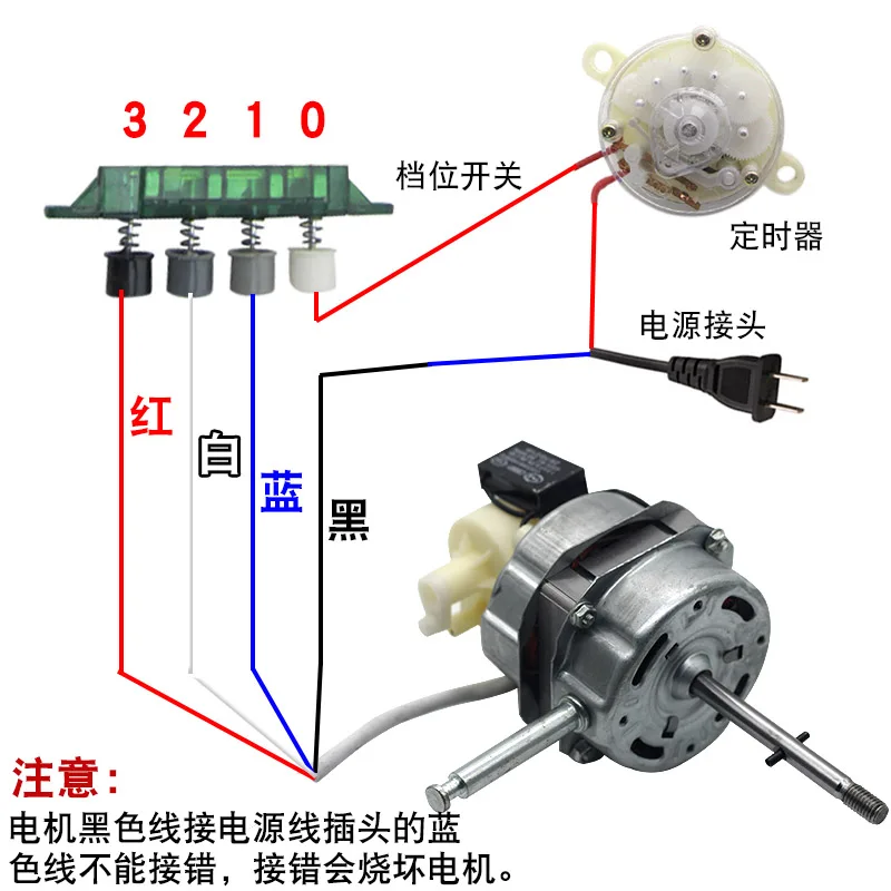 Seven 16 inch 400MM floor fan motor Table fan motor Electric fan motor 220V suitable for diamond new fly