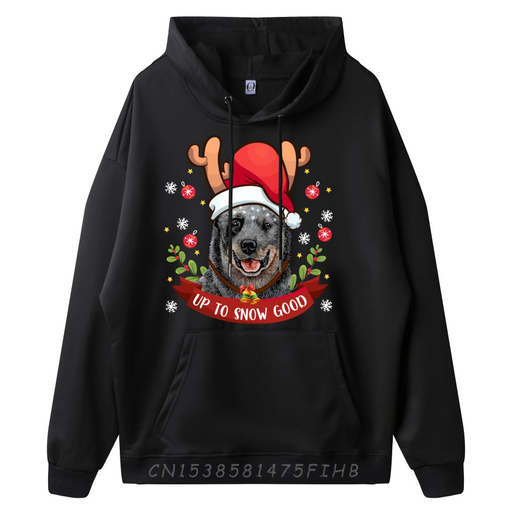 Australian Cattle Dog Blue Heeler Reindeer Christmas Plain Sweatshirts Wholesale Winter Hoodies Men Family