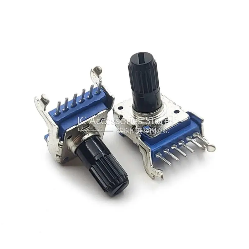 수평 이중 파워 앰프 오디오 로터리 전위차계, RK12 타입, B10K, B50K, B100K, 꽃 샤프트 길이 13mm, 6 핀, 3 개