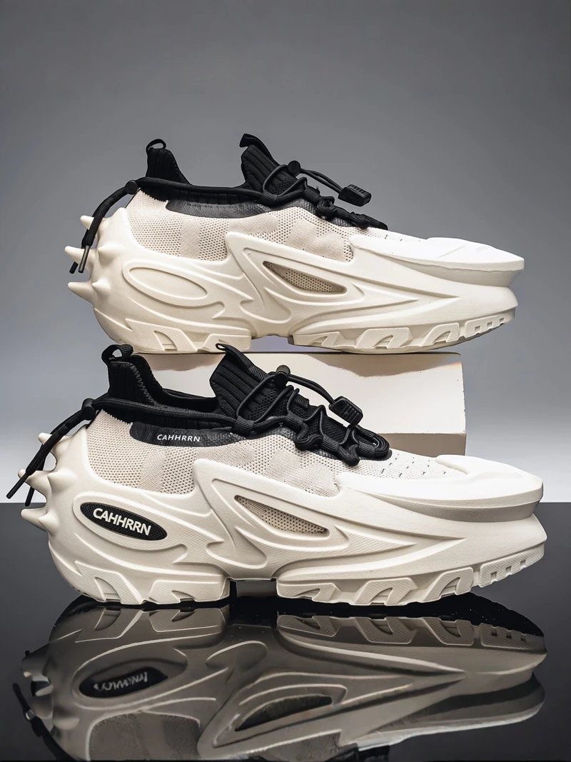 Men's 2026 New Fall Breathable Versatile Mecha Sports Shoes Teenage Running Casual Thick Bottom Dad Trendy Shoes