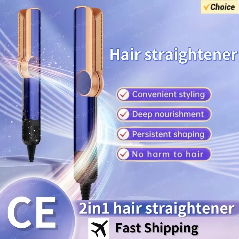 

Профессиональный фен и выпрямитель 2-в-1, утюг с отрицательными ионами, долговечные инструменты для укладки, фен для влажной и сухой уход за волосами