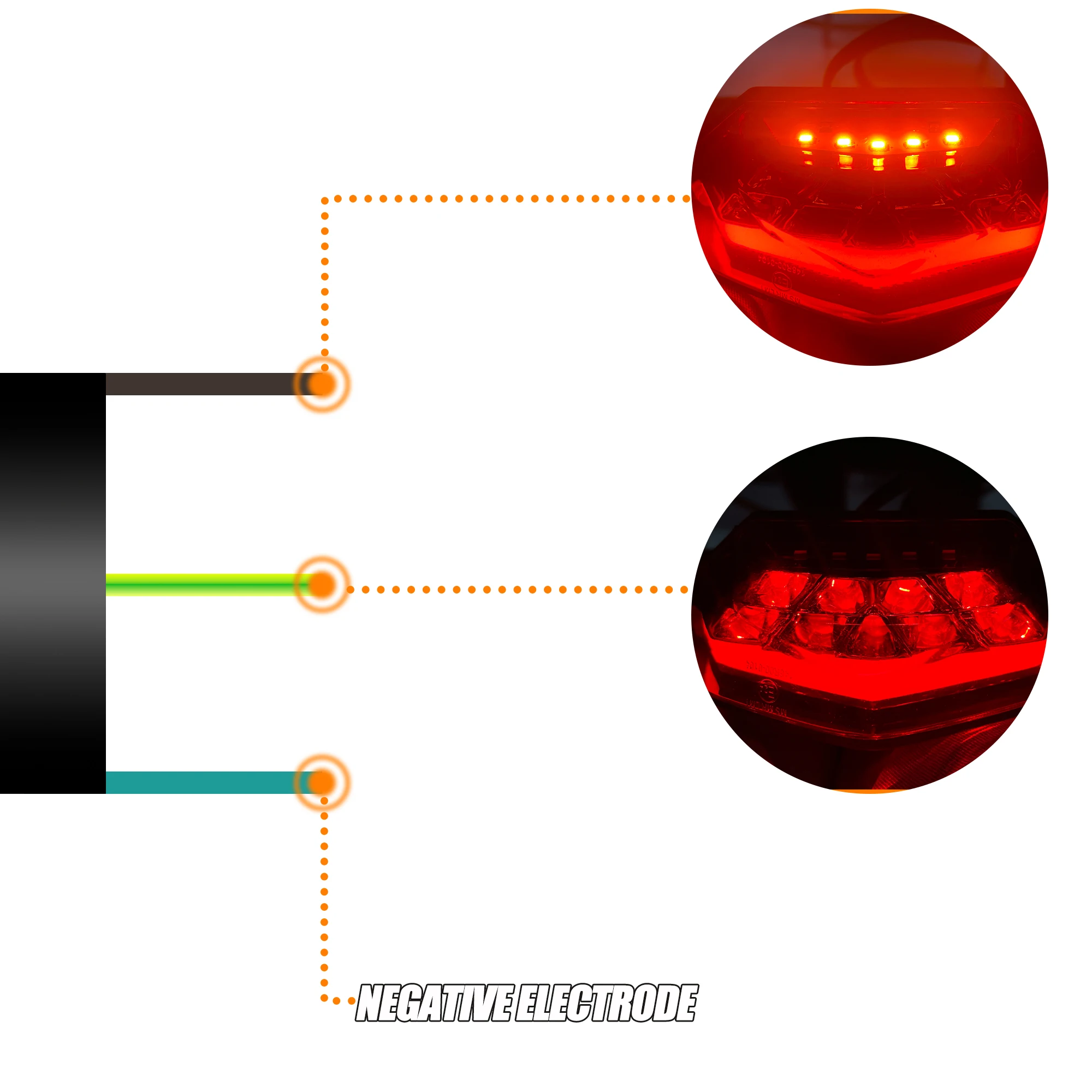 ไฟท้ายมอเตอร์ไซค์ LED 12V แบบ 3 สาย ใช้ได้กับรถทุกรุ่น ไฟเบรก ไฟท้าย ไฟส่องป้ายทะเบียน ไฟเดย์ไลท์ ไฟเลี้ยว สำหรับรถฮอนด้า ยามาฮ่า เคทีเอ็ม เอเอวีดี ดートไบค์ เอทีวี