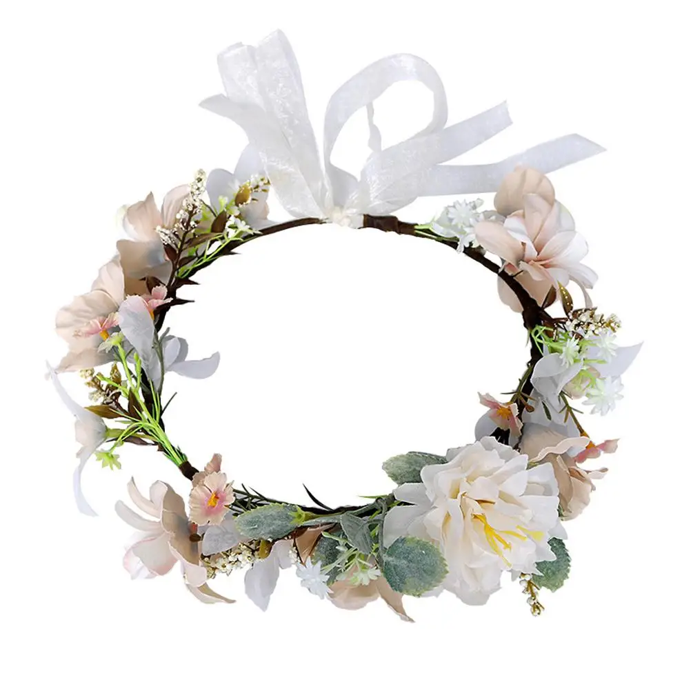 

Camellia Headband Garland Hairbands Party Accessories Holiday Mori Fabric Elegant Durable Comfortable Christmas Women