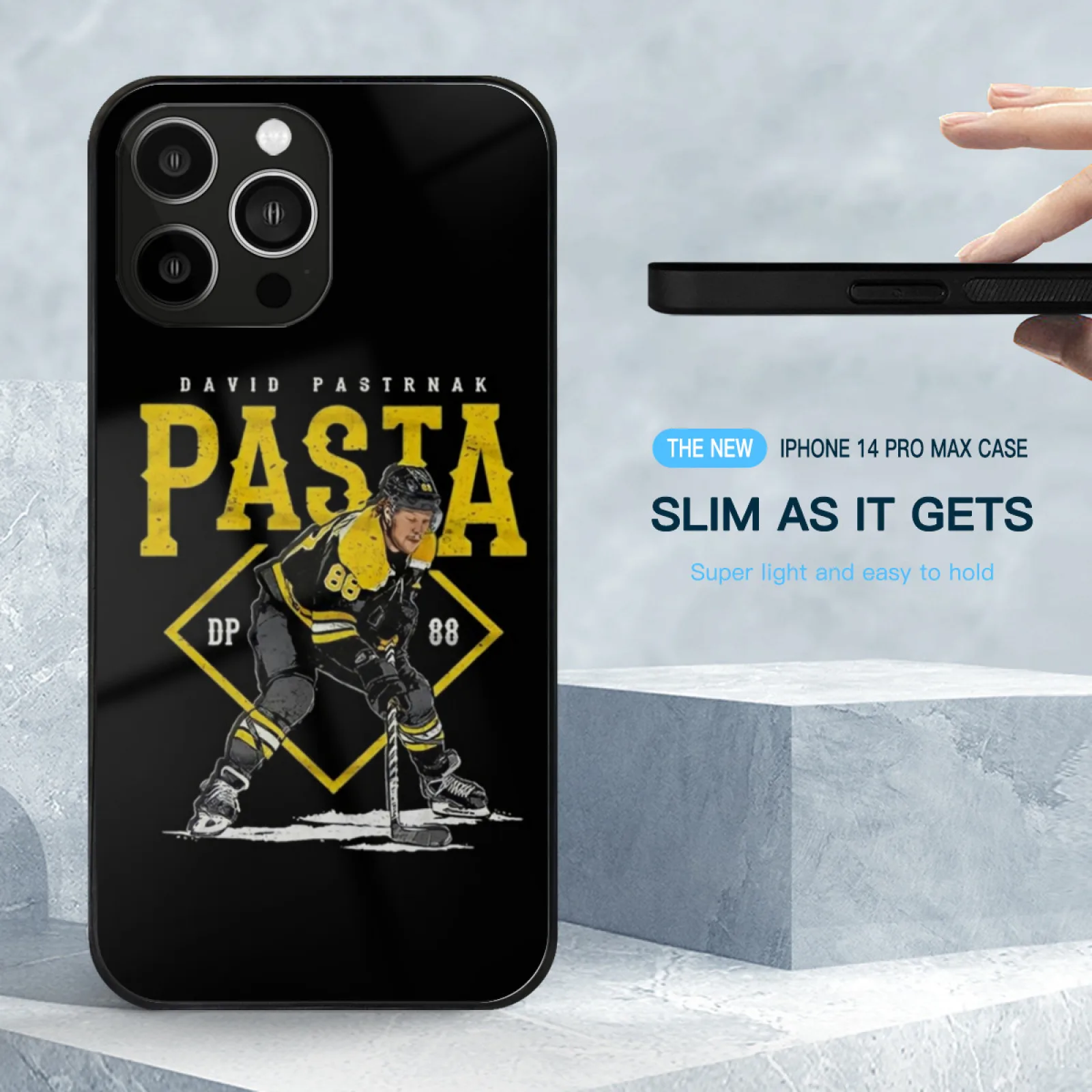 David Pastrnak For Fans Tempered Glass Shell For Iphone 13 14 12 11 15 Pro Max Mini 8 7 X Xr Xs Plus Phone Case Hockey David