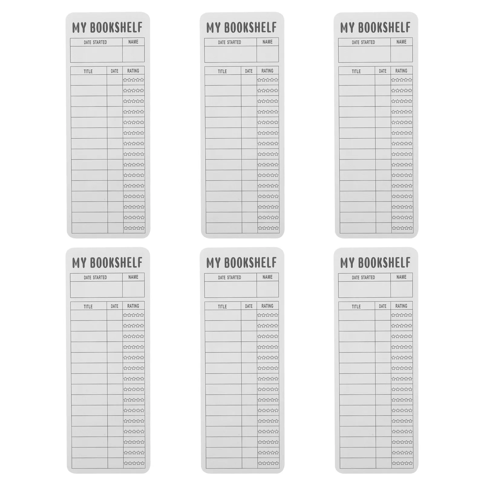 6Pcs Reading Tracking Bookmarks Writable Reading Goal Tracker Bookmarks Page Markers Book Progress Tracker Classroom Supplies