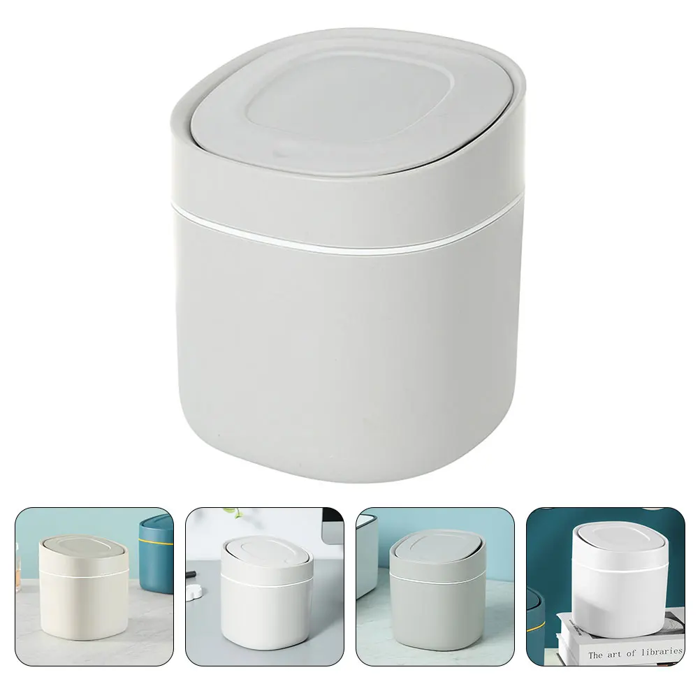 

1pc Desktop Trash Can Compact PP Waste Basket for Home Office Sturdy Rubbish Container Storage Bin Environmentally Friendly