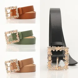 Gorgeous and Shiny Rhinestone Belt for Jeans Pants Western Cowgirls Bling Studded Design Ladies Fashion Colorful Belts for Women